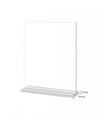 Foldable T shape 11x8.5 Acrylic Horizontal Double-Sided Display Sign Holder